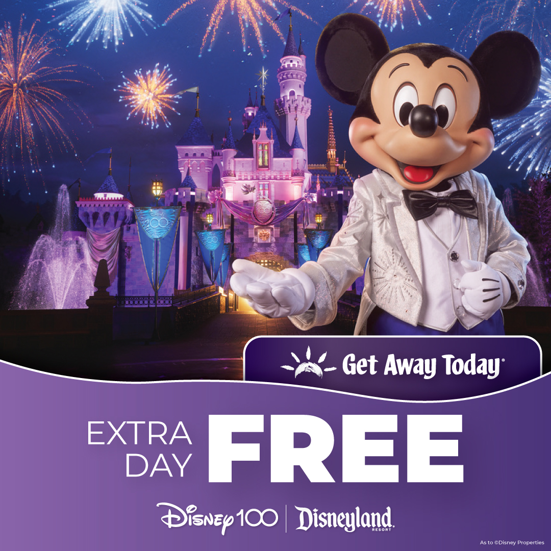 Get Away Today find out how to get an extra day Free at Disneyland! Call 928-753-8000