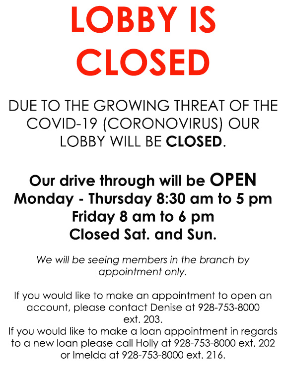 COVID-19 :: Mohave Community Federal Credit Union